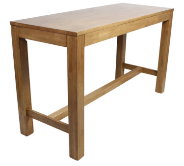 Chunk 1800 x 700mm Timber Bar Table colour LIGHT OAK available to order now!