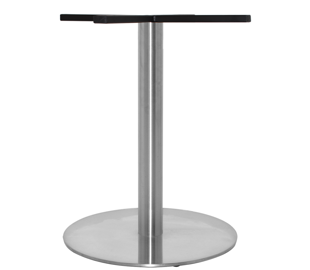 Prague H700 S Steel 540mm Table Base colour BRUSHED available to order now!