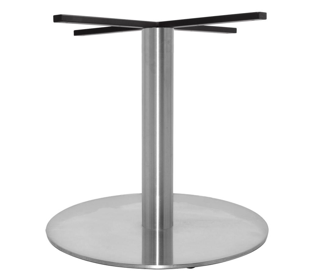 Prague H700 S Steel 720mm Table Base colour BRUSHED available to order now!