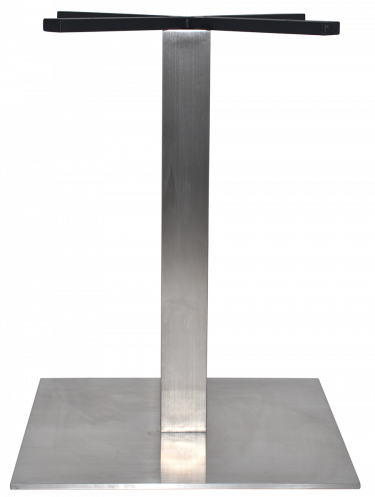 Prague S Steel 550mm Square Table Base colour BRUSHED available to order now!