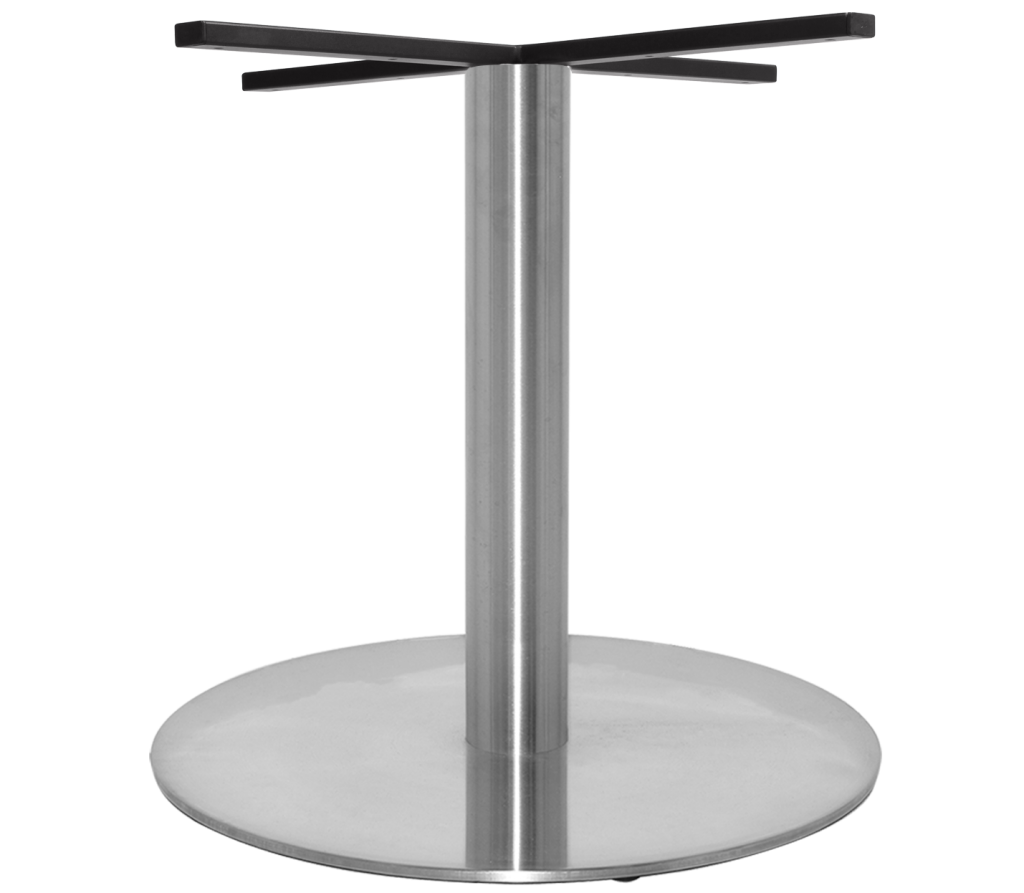 Prague S Steel Table Base 720mm colour BRUSHED available to order now!