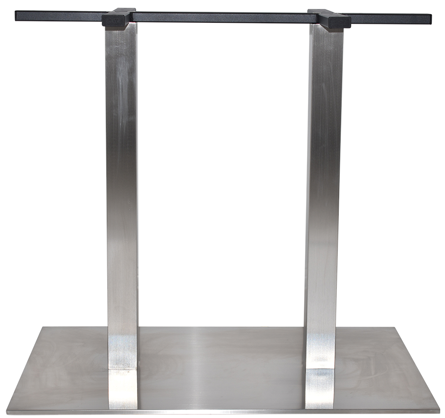 Prague S Steel 800 x 500mm Table Base colour BRUSHED available to order now!