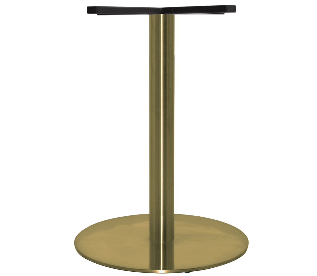 Rome S Steel Table Base 450mm colour BRASS available to order now!