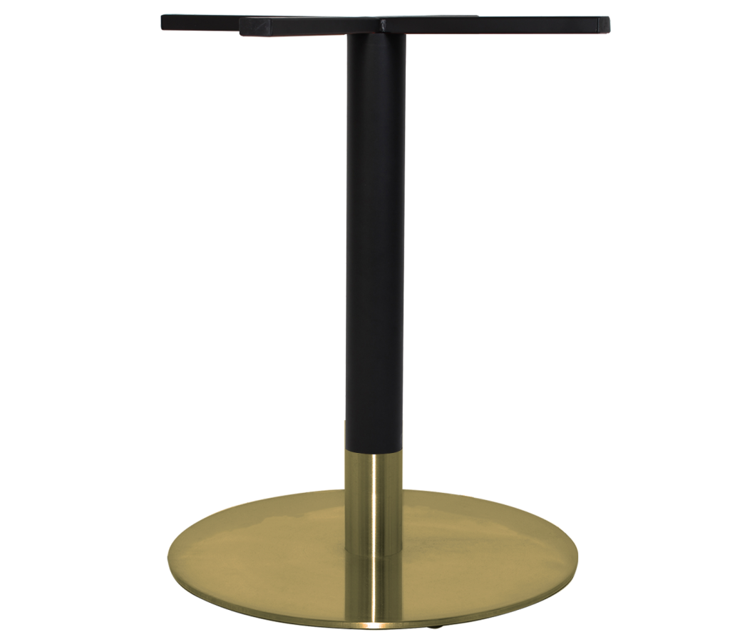 Tivoli disc table base 540mm colour BRASS with BLACK available to order now!