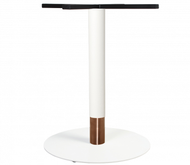 Tivoli 540mm Disc Table Base colour WHITE with COPPER available to order now!