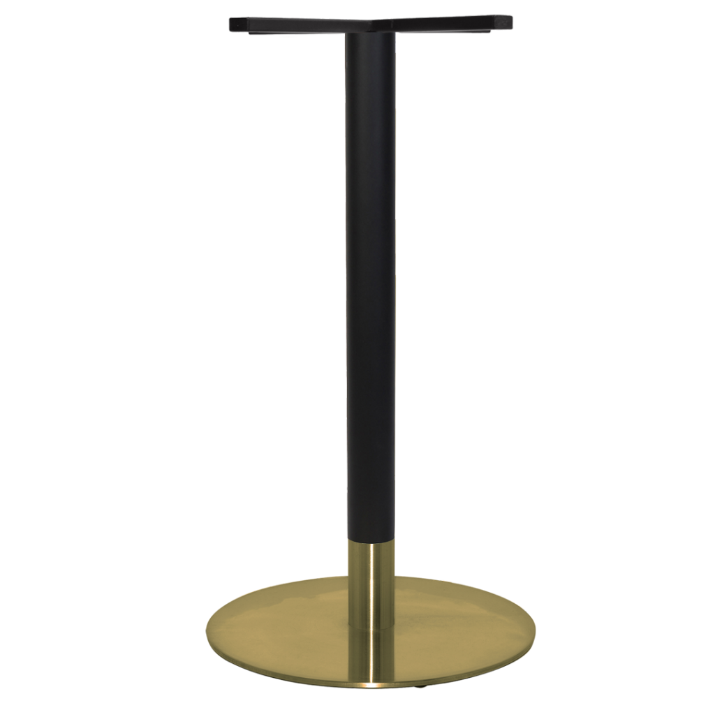Tivoli 450mm Disc Bar Table Base colour BRASS with BLACK available to order now!