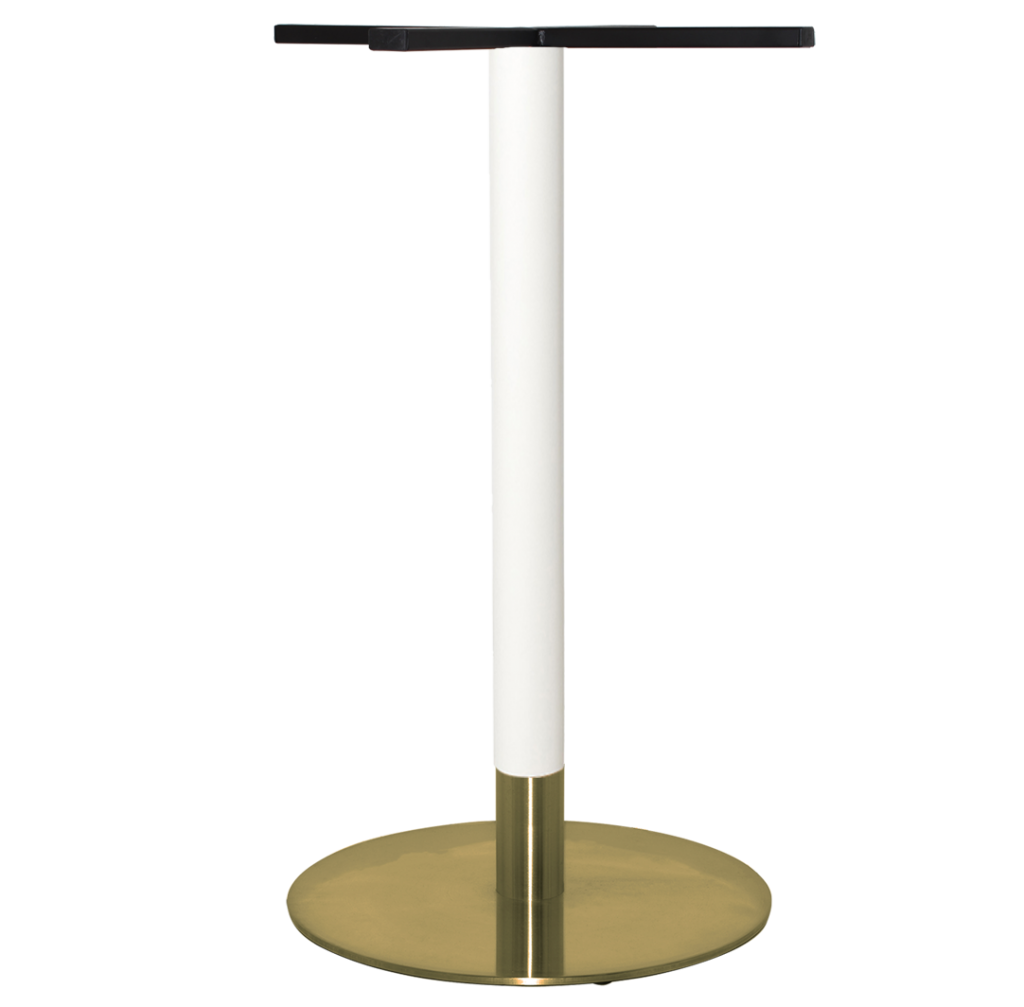 Tivoli 540mm Disc Bar Table Base colour WHITE with BRASS available to order now!