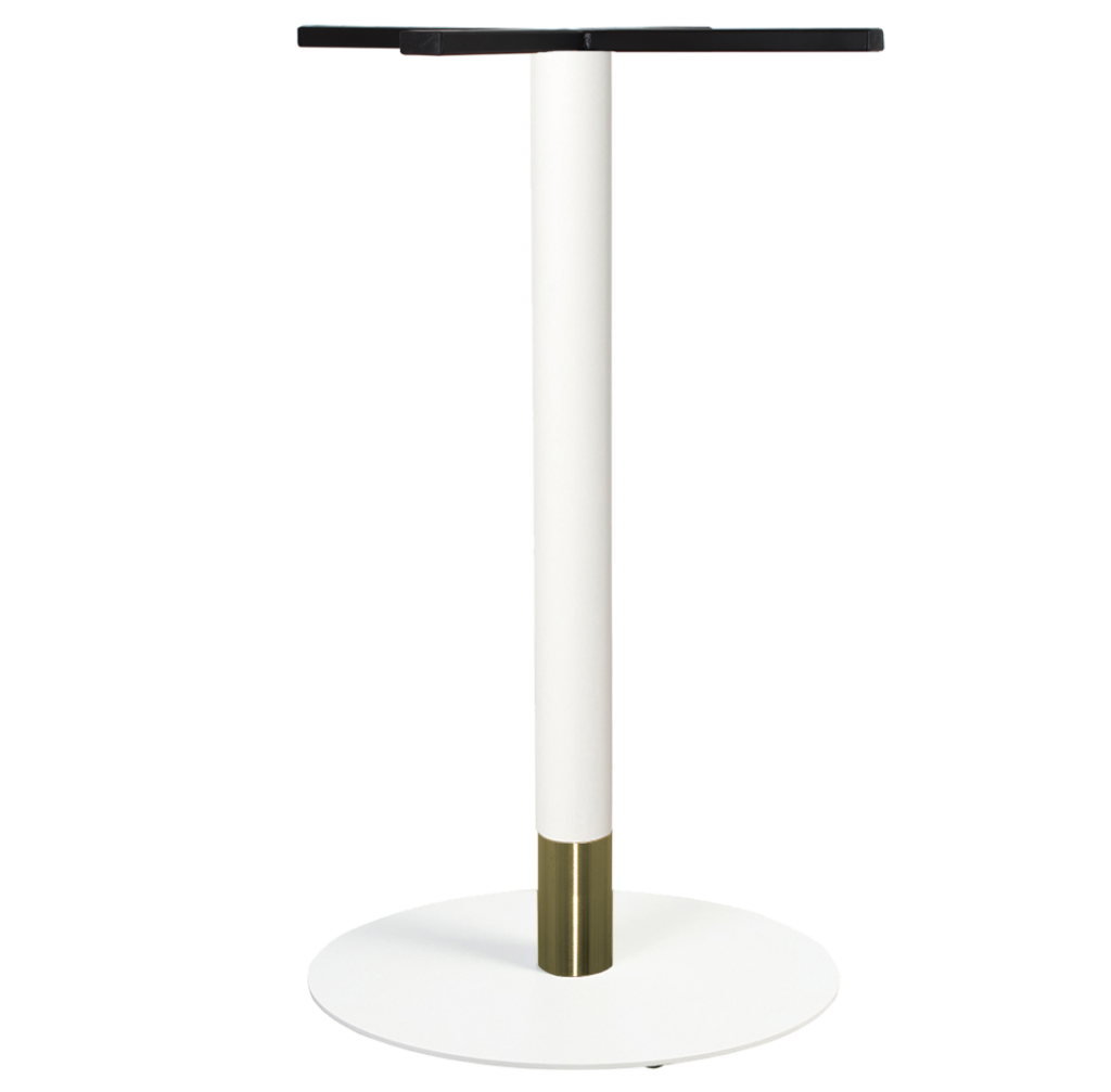 Tivoli 540mm Disc Bar Table Base colour WHITE with COPPER available to order now!