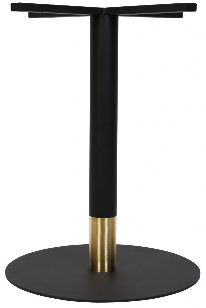 Tivoli 540mm Disc Table Base colour BLACK with BRASS available to order now!