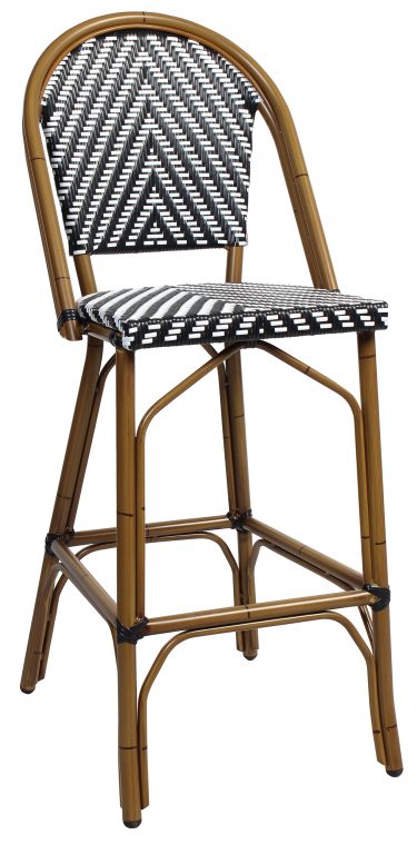 Amalfi Outdoor Wicker Stool 760mm colour BLACK available to order now!