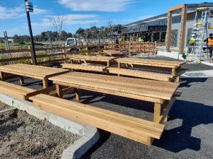 A-Frame Teak Outdoor Timber Picnic Setting EBB available to order now!