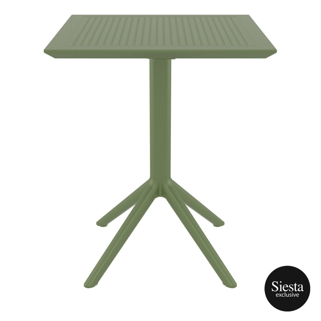 Sky Outdoor Folding Table 600 colour OLIVE GREEN available to order now!