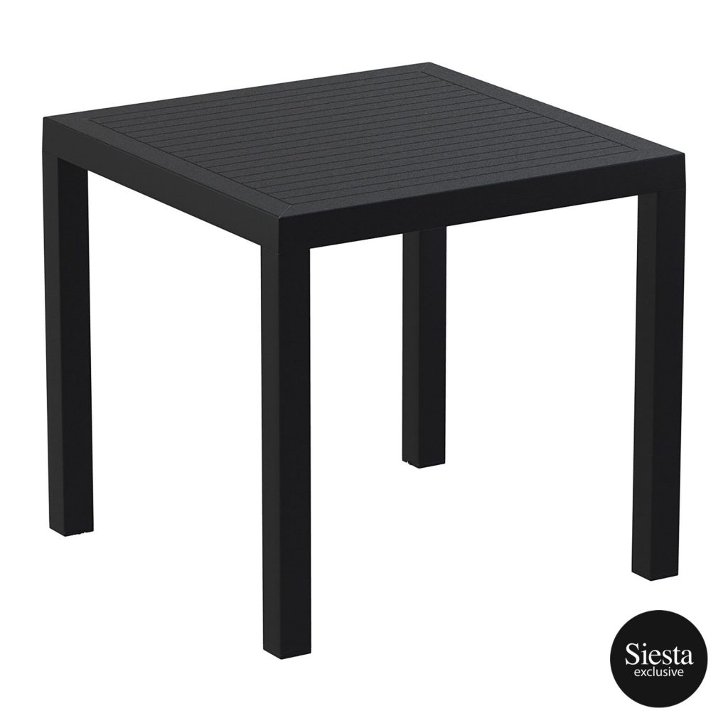 Ares Outdoor Table 800 colour BLACK available to order now!