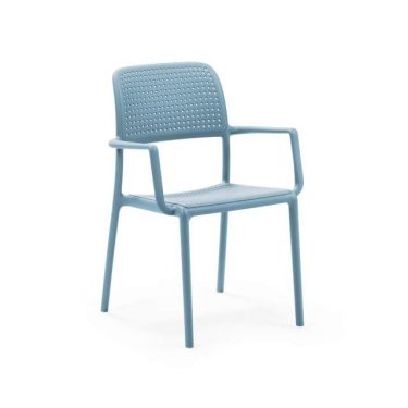 Bora Outdoor Café Arm Chair colour BLUE available to order now!