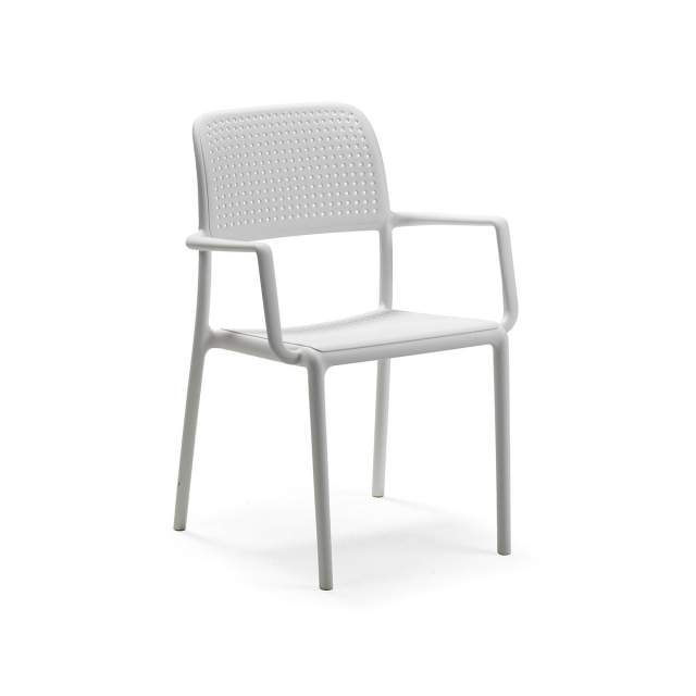 Bora Outdoor Café Arm Chair colour WHITE available to order now!