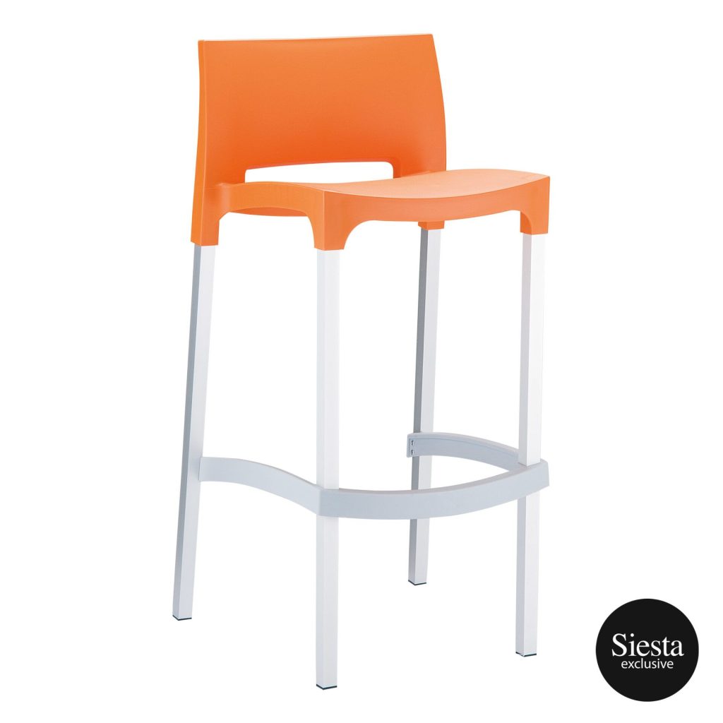 Gio Outdoor Stool colour ORANGE available to order now!