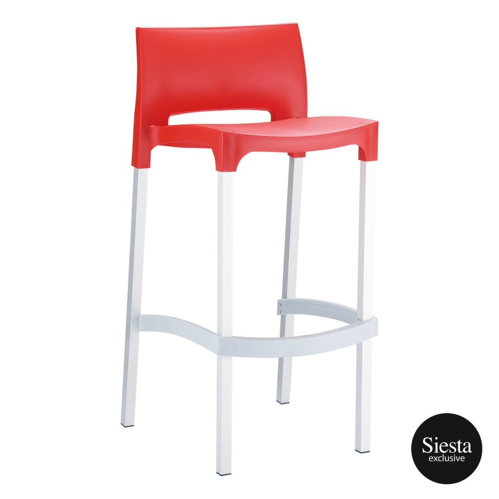 Gio Outdoor Stool colour RED available to order now!