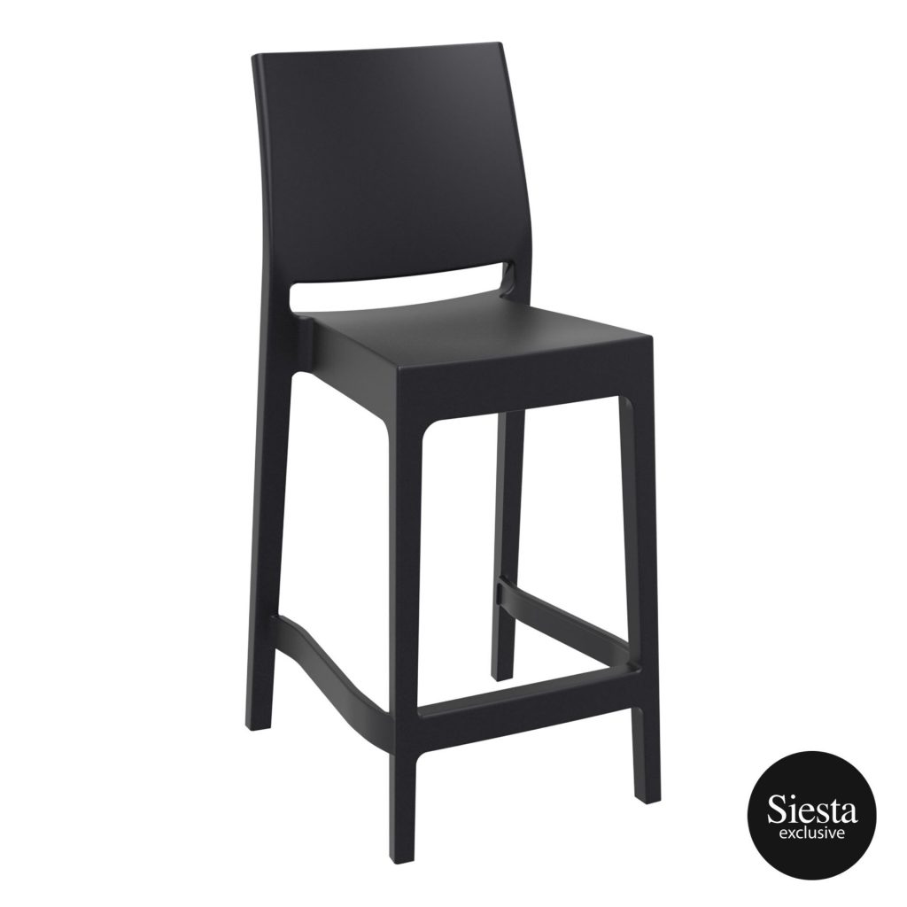 Maya Outdoor Stool 650mm colour BLACK available to order now!