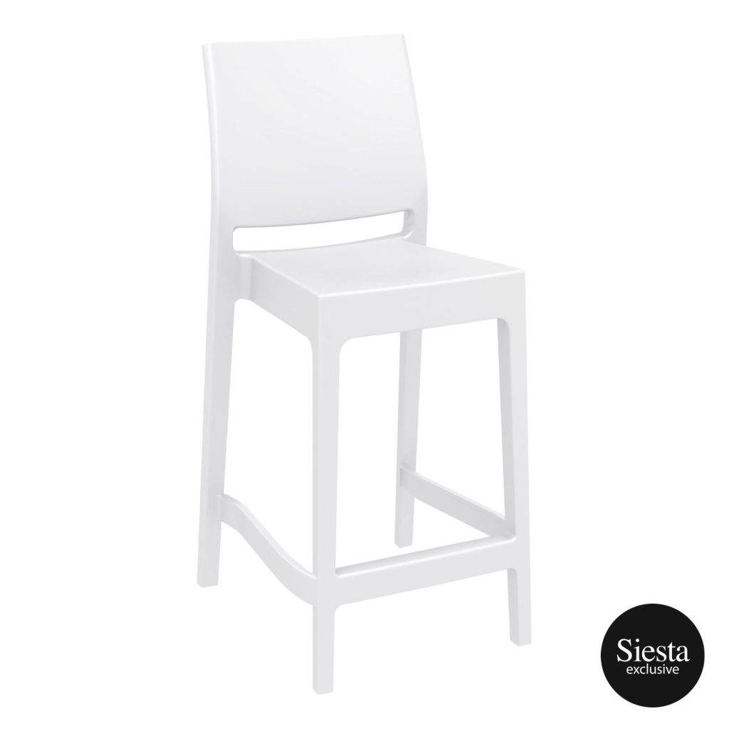 Maya Outdoor Stool 650mm colour WHITE available to order now!
