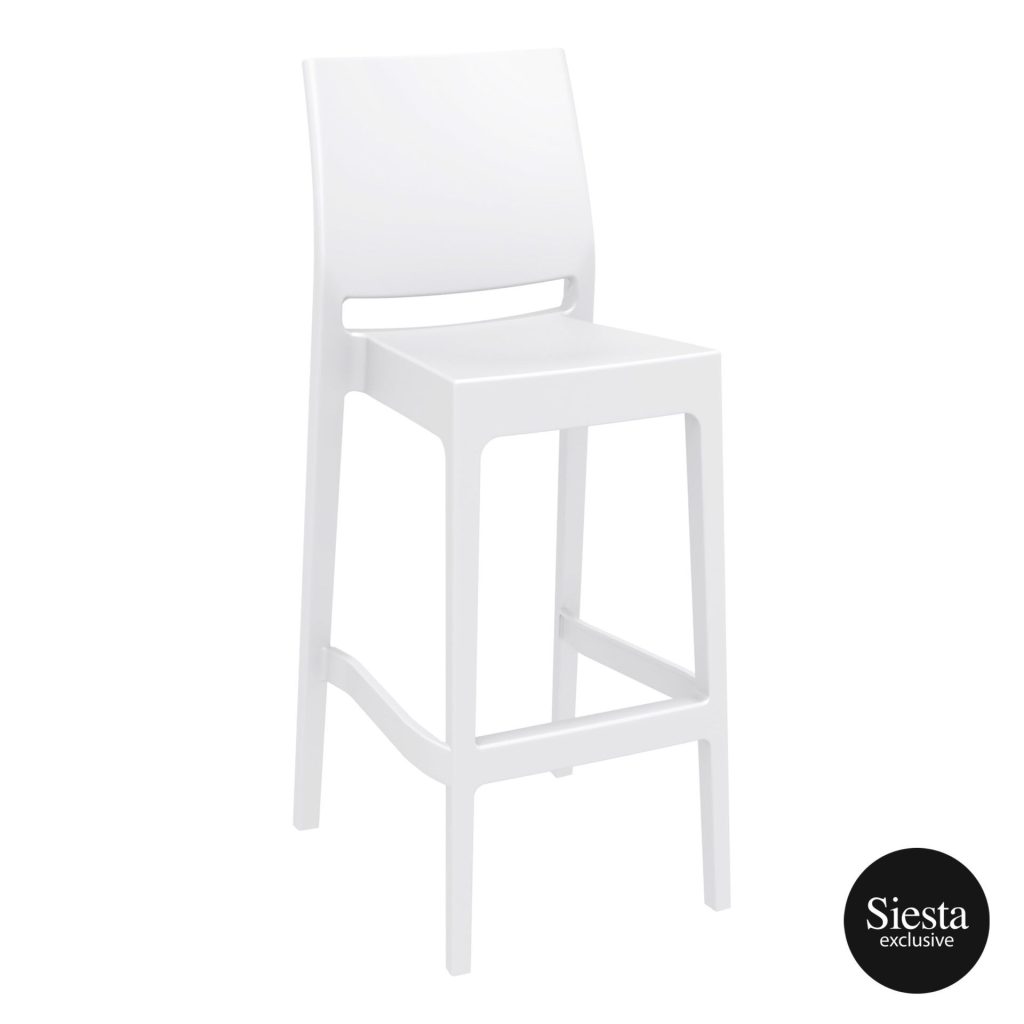 Maya Outdoor Stool 750mm colour WHITE available to order now!