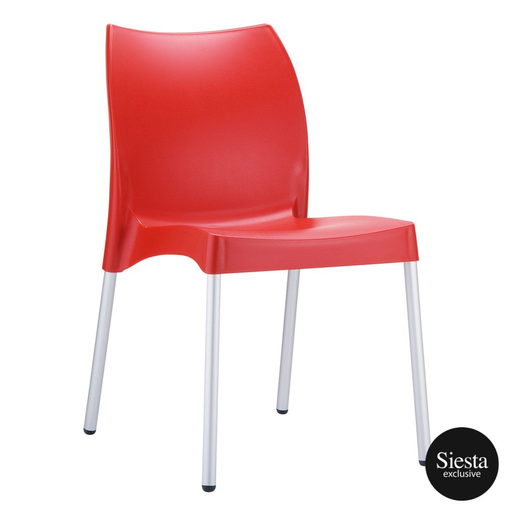 Vita Outdoor Café Chair colour RED available to order now!