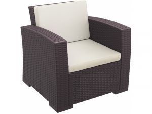 Monaco Outdoor Arm Chair duo colour CHOCOLATE available to order now!