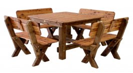 Southport 1200 High Back Cypress outdoor timber setting available to order now!