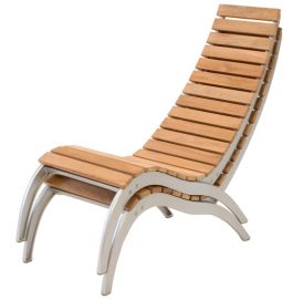 Ibeza Wave Sun Lounge TEAK timber available to order now!