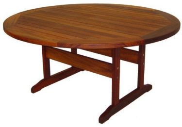 Round Hagen Kwila Outdoor Timber Table ready to order now!