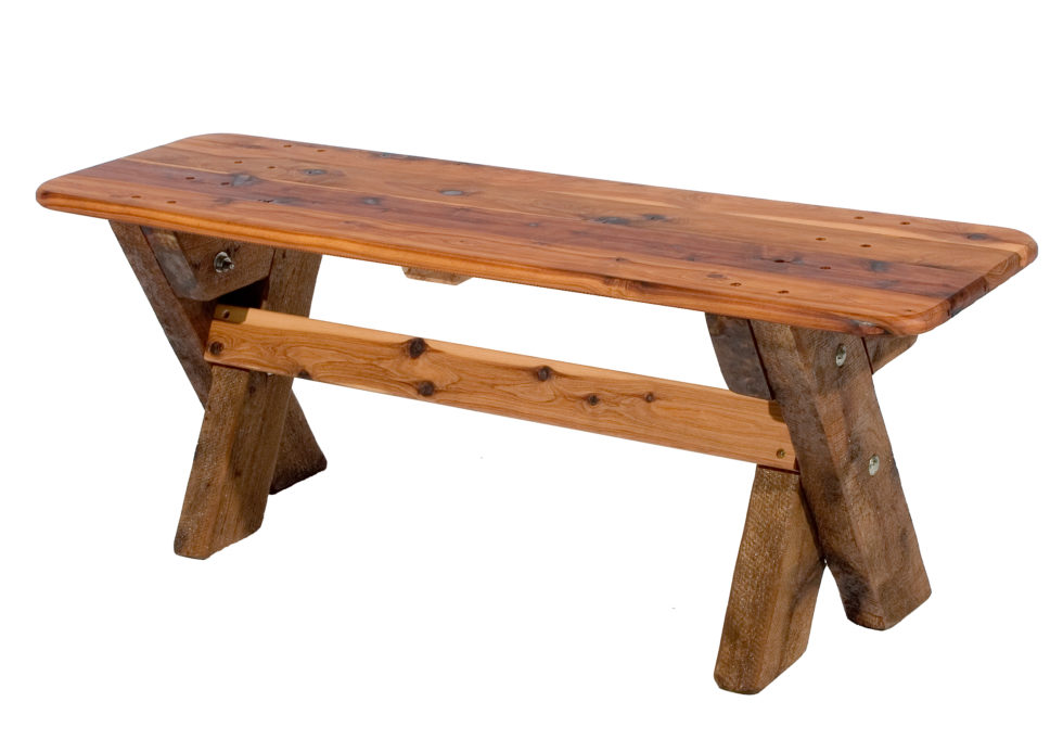 2-3 Seat Backless Cypress Outdoor Timber Bench | Outdoor Bench