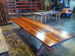 Rectangular Kirra 2950mm Kwila Outdoor Timber Table available to order now!