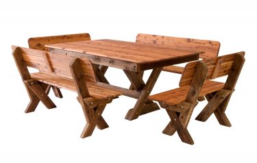 Currumbin High Back Cypress Outdoor Timber Setting available to order now!