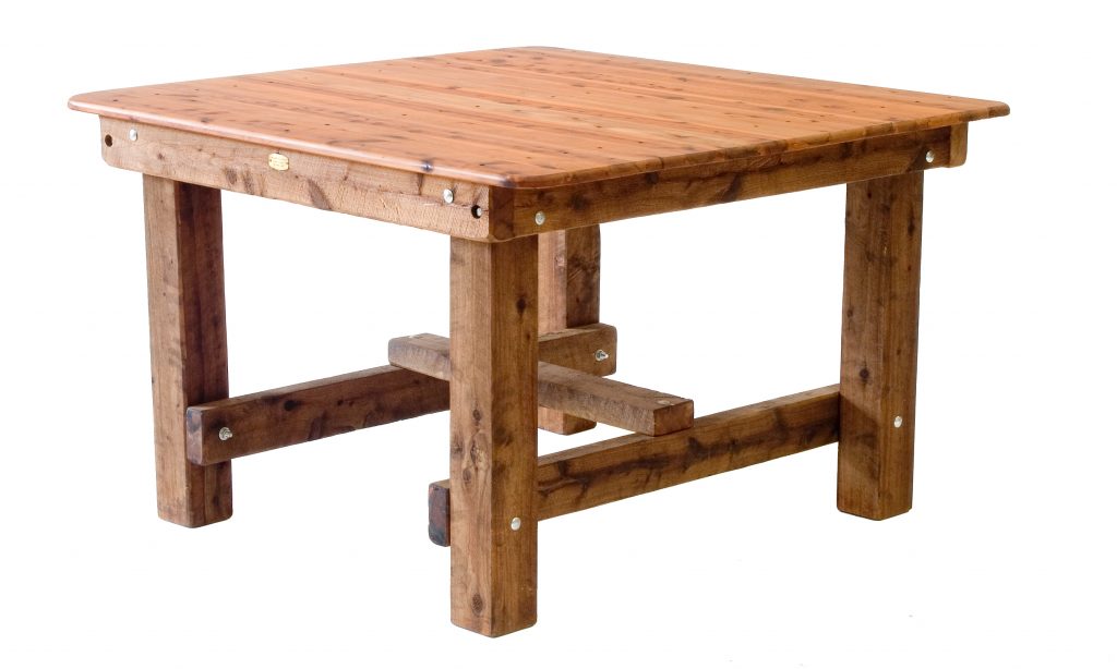 Square Southport 1200mm Cypress outdoor timber table square legs available to order now!
