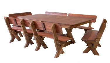 Yamba High Back Kwila Outdoor Timber Setting available to order now!