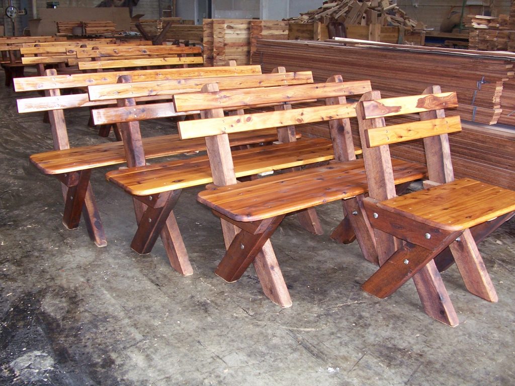 2-3 Seat Slat Back Cypress Outdoor Timber Bench available to order now!