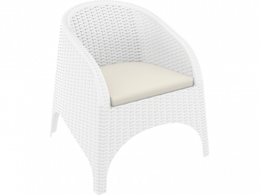 Aruba Outdoor Tub Chair colour WHITE available to order now!