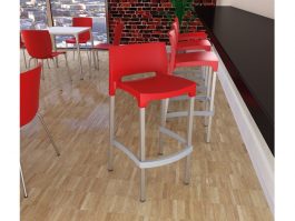 Gio Outdoor Stool colour RED available to order now!