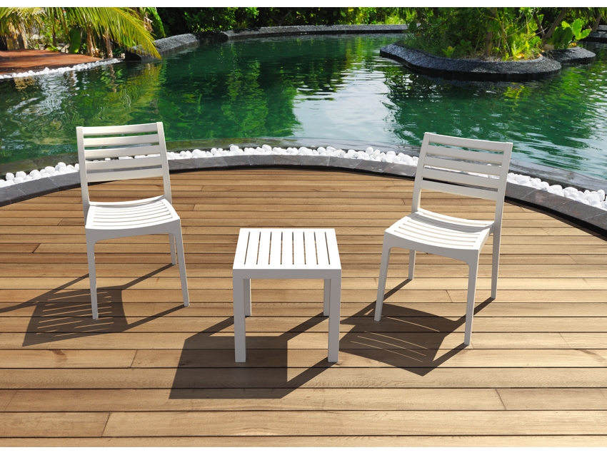 Ares Outdoor Café Chair colour WHITE available to order now!