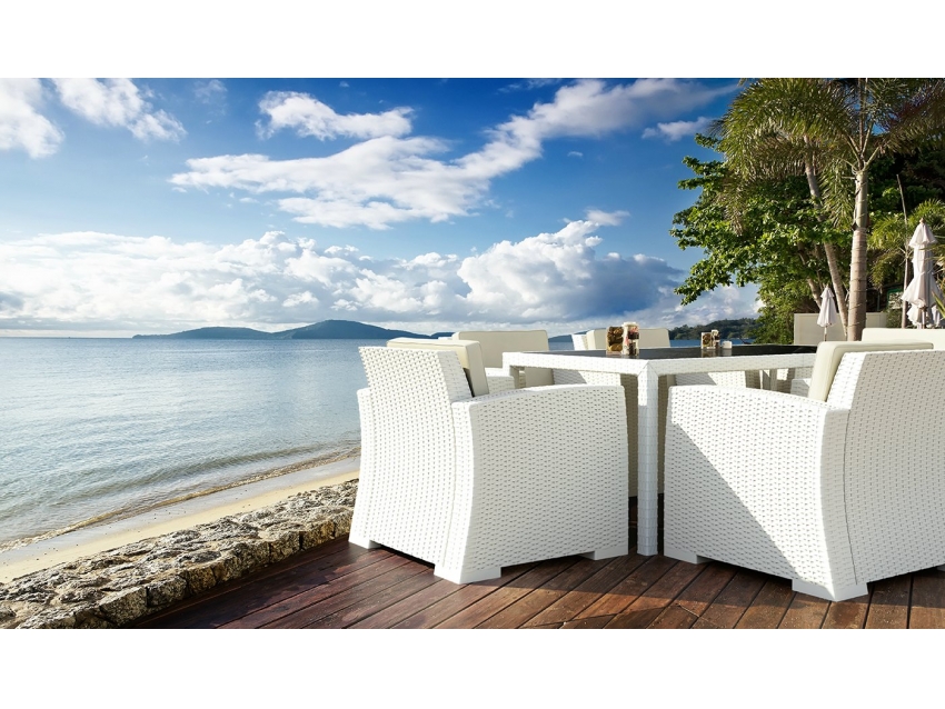 Monaco Outdoor Armchair colour WHITE available to order now!