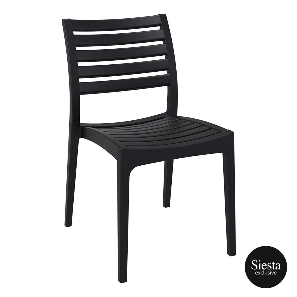 Ares Outdoor Café Chair colour BLACK available to order now!