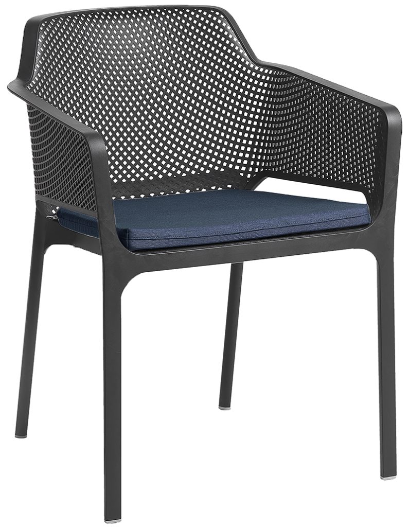 Net Outdoor Arm Chair Cushion colour DENIM available to order now!