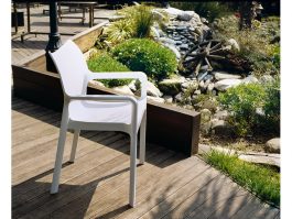 Diva Outdoor Café Chair colour WHITE available to order now!