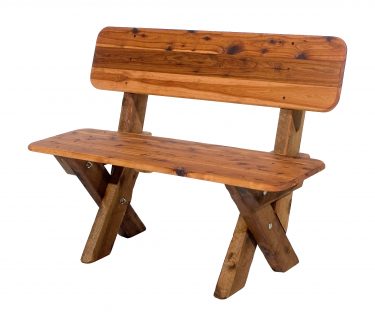 2 Seat High Back Cypress Outdoor Timber Bench available to order now!