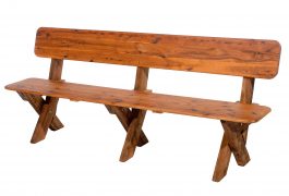 Four Seat High Back Cypress Outdoor Timber Bench available to order now!