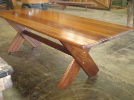Rectangular Kirra 2100mm Kwila outdoor timber table available to order now!