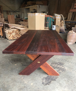 Rectangular Kirra XL 2400mm Kwila Outdoor Timber Table available to order now!