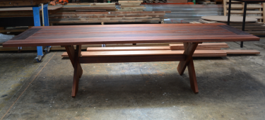 Rectangular Kirra XL 2950mm Kwila Outdoor Timber Table inserts available to order now!