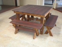 Southport 1200 Backless Kwila Outdoor Timber Setting available to order now!