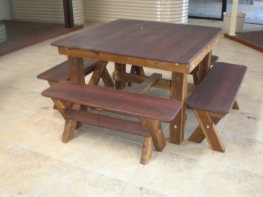 Southport 1200 Backless Kwila Outdoor Timber Setting available to order now!