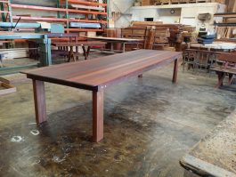 Rectangular Texas XL Kwila outdoor timber table available to order now!